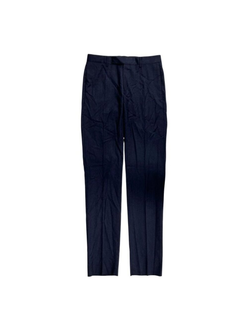 Dior Tropical Wool Center Crease Flat-Front Trousers Business 44c Navy